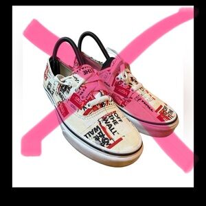 VANS Packing Tape Print Sneakers Size 7.5W/7M